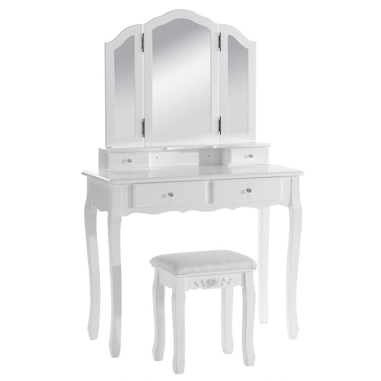 Mercer41 Trosky Dressing Table with Mirror Wayfair.co.uk